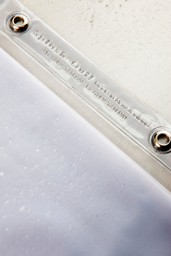 Glass Clear Unprinted Extra Wide Shower Curtain
