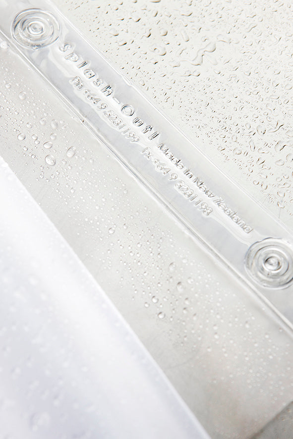 Glass Clear Unprinted Extra Wide Shower Curtain