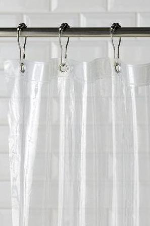 Glass Clear Unprinted Extra Wide Shower Curtain